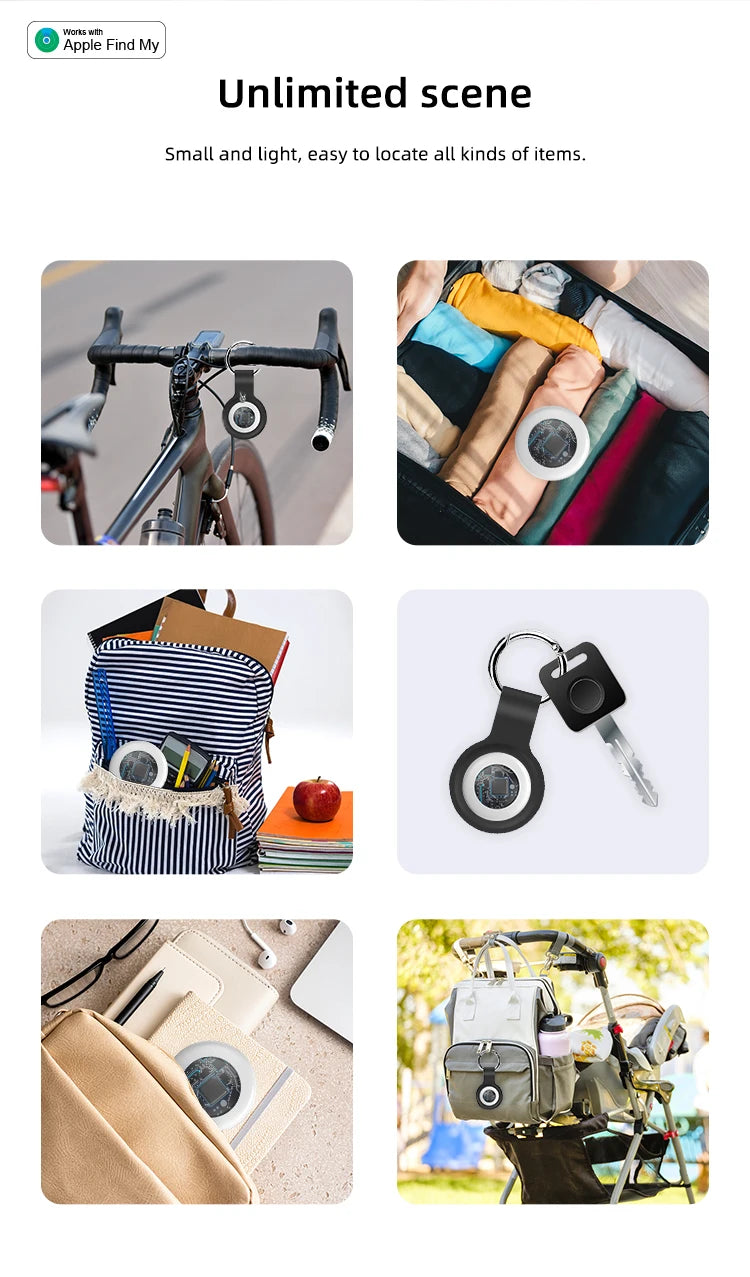 Timethinker Smart Bluetooth GPS Tracker Airtag Work with Apple Find My APP ITag Anti Lost Locator