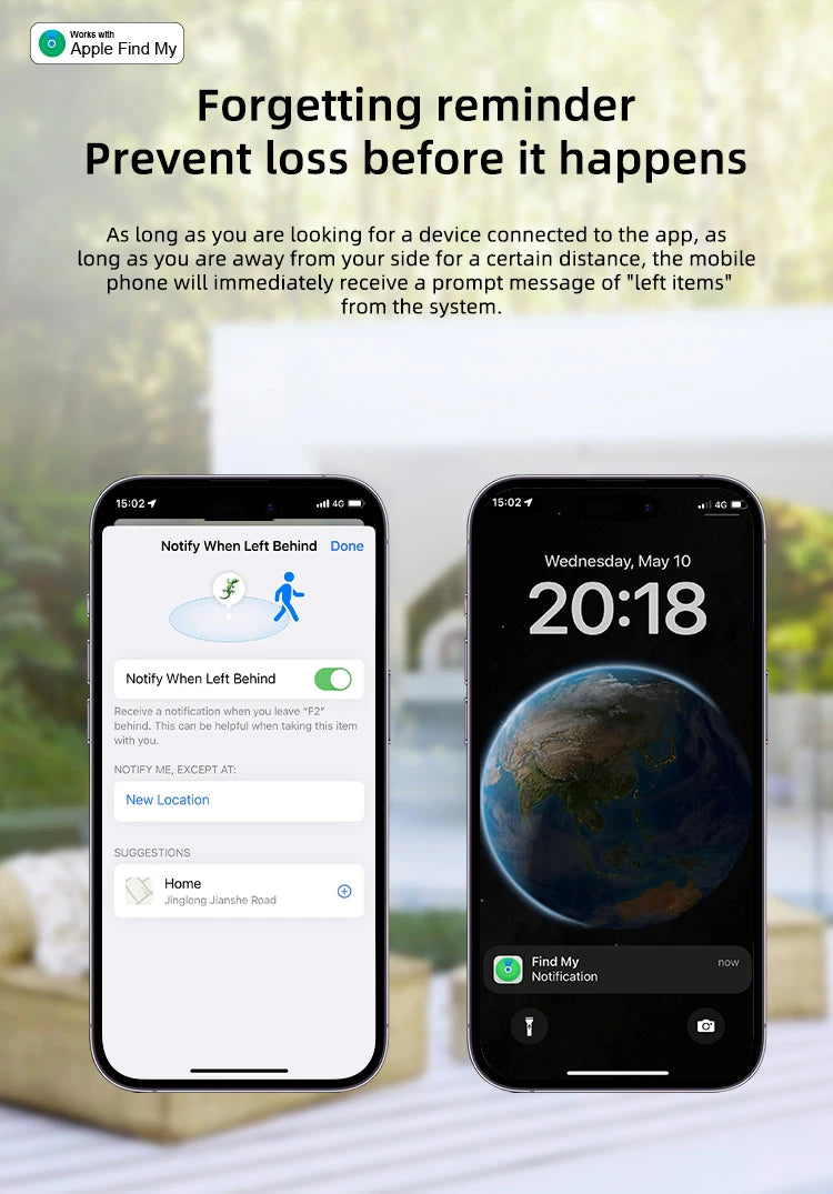 Timethinker Smart Bluetooth GPS Tracker Airtag Work with Apple Find My APP ITag Anti Lost Locator